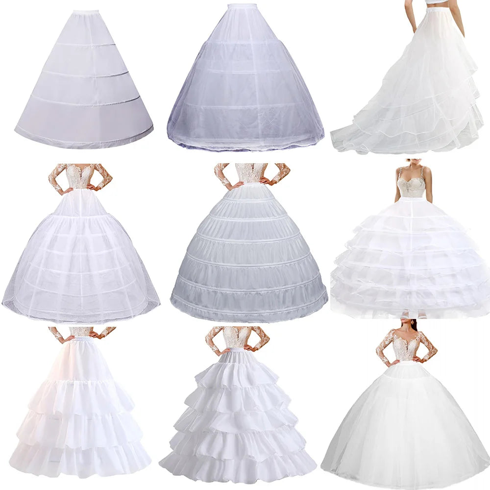 Bridal Wedding Petticoat Underskirt Ball Gown Crinoline Slip Underskirt Bridae Prom Dress Petticoats