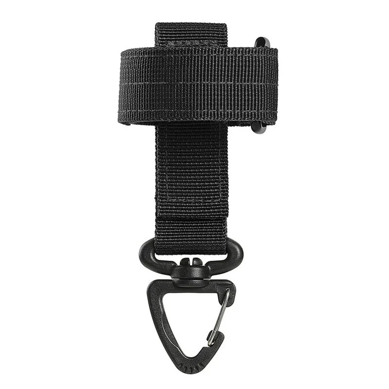 Outdoor Keychain Tactical Gear Clip Keeper Pouch Belt Keychain Webbing Gloves Rope Holder Military Hook Nylon Webbing Keyring