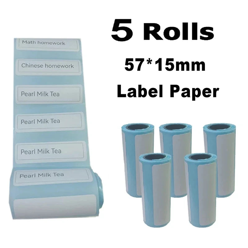 Printer Paper Thermal Paper 57mm Mini Photo Rolls 57*25MM White Color Gift DIY Sticker Label Receipt Bill Self-adhesive Paper