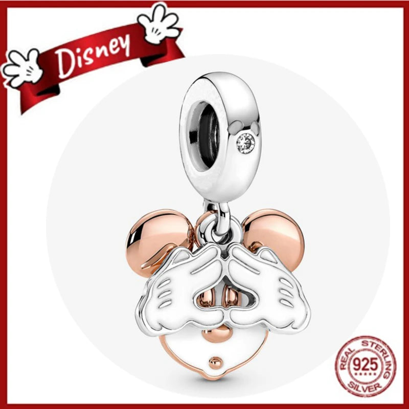 925 Sterling Silver Collection Minnie Safty chain Alice Stitch Charm Beads Suitable For Pandora Bracelets Jewelry Making