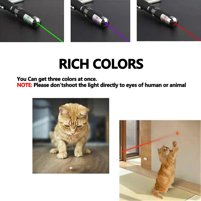 2-in-1 Mini Laser Pointer, LED Pet Training Flashlight, Scratching Toys for Pets and Cats, Christmas Gifts