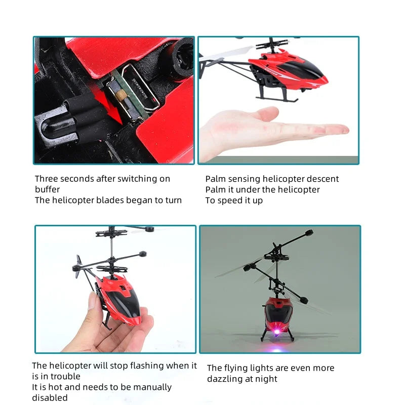 Rechargeable Mini RC Drone Remote Safe Fall-resistant RC Helicopters Drone Children Toys