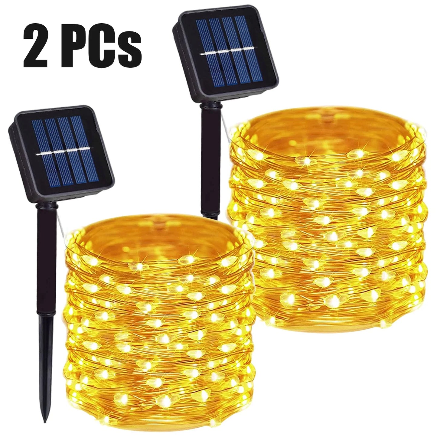 Outdoor Solar String Light 500/300/200/100/50 LED Fairy Garland 8 Mode Garden Yard Party Christmas Decoration Copper Wire Lamp