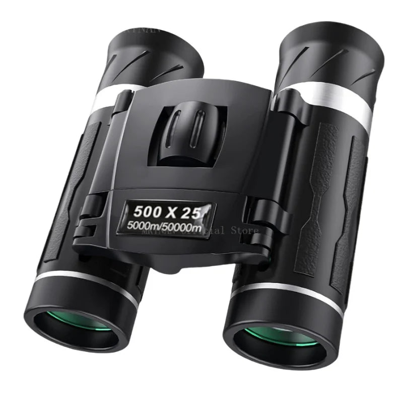 500X25 Portable Hd Zoom 5000M/50000M Binoculars Telescope Powerful Folding Long-Distance Vision Hunting Outdoor Camping Sports