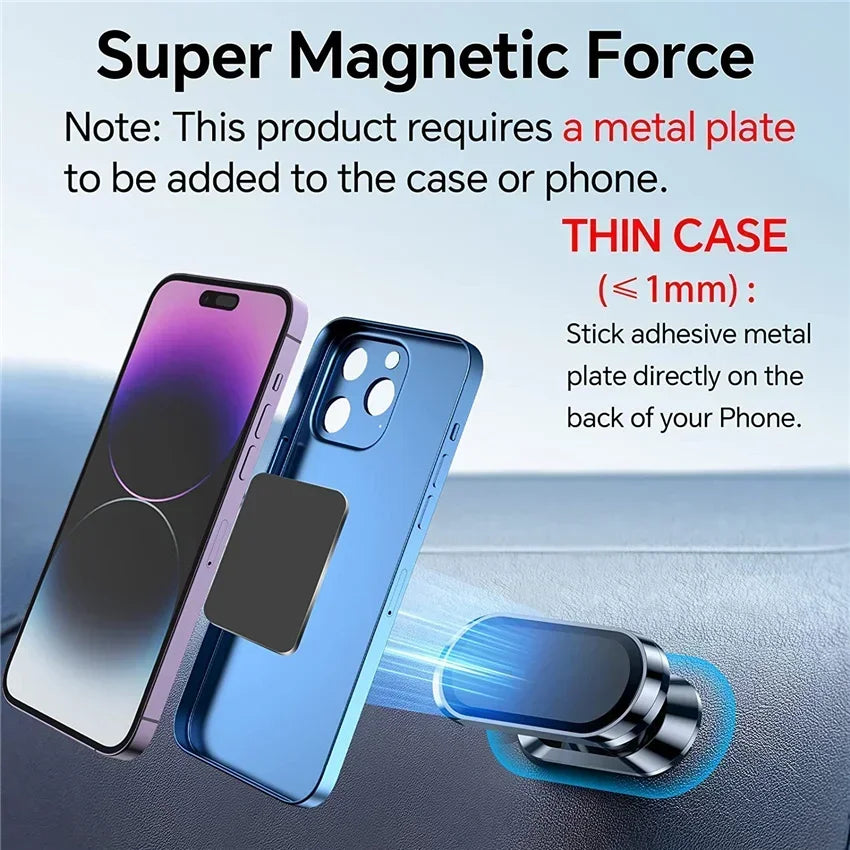 New Magnetic Car Phone Holder For iPhone 15 14 13 12 11 Samsung Redmi Mobile Cell Phone Holder Stand Magnet Mount Bracket In Car