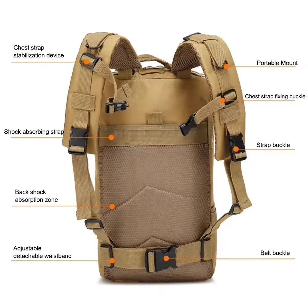 Fishing Tactical Backpack Outdoo Travel Fishing Camouflage Bag  Climbing Hunting Backpack Fishing Hiking Nylon 3P Pack Backpack