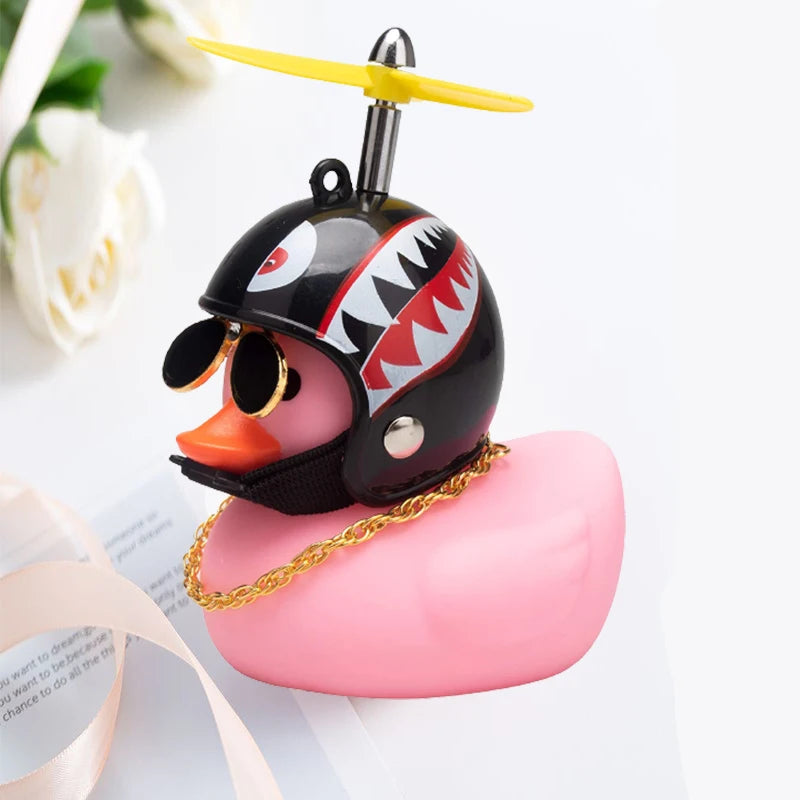 Car Broken Wind Helmet Small Yellow Duck Car Decoration Accessories Wind-breaking Wave-breaking Duck Cycling Decor Goods Gift