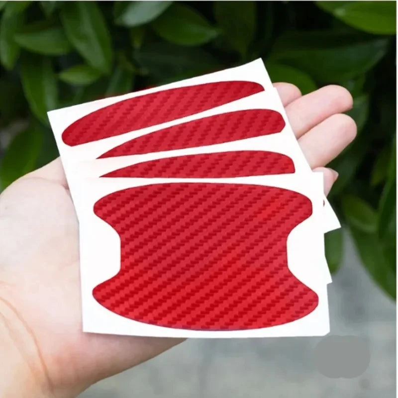 Handle sticker Car door handle, car sticker protective film, carbon fiber handle wrist sticker 4 car stickers