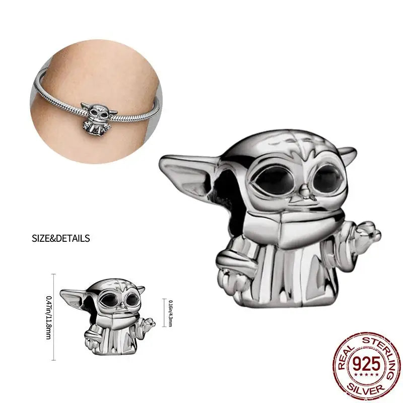 New Charm plata de ley 925 Silver Disney Star Warsries Mandalorian Helmet Charm Bead Fit Original brand bracelet Birthday Gift