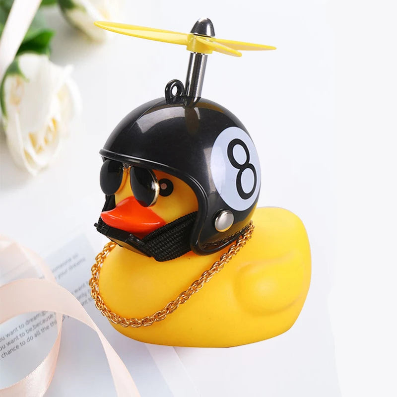 Car Broken Wind Helmet Small Yellow Duck Car Decoration Accessories Wind-breaking Wave-breaking Duck Cycling Decor Goods Gift