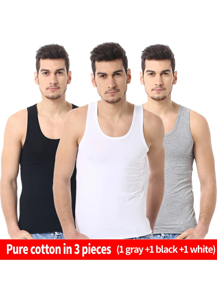 Men's solid color four seasons thin cotton vest casual and comfortable Joker sweatshirt fitness exercise slim vest