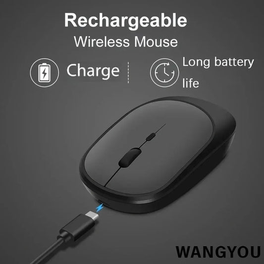 Wireless Mouse Rechargeable BT Mice Wireless Computer Mause Ergonomic Gaming Mouse for Laptop PC 1600DPI