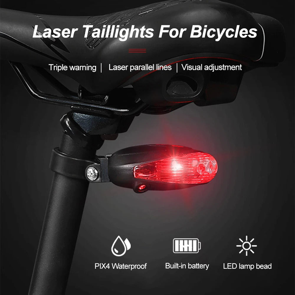 Bicycle Rear Light Red Tail Light LED Night Safety Warning Light Cycling Taillight Easy to Install Lantern for Bike Accessories