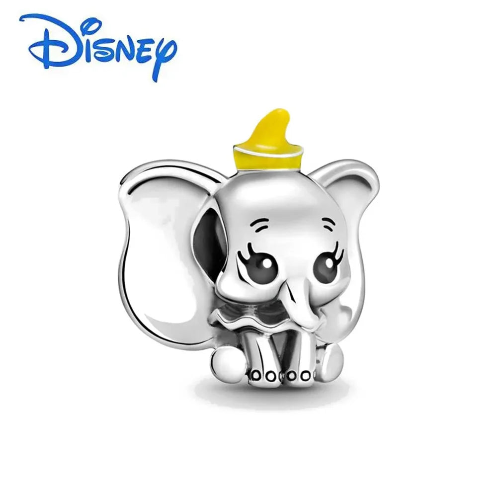 925 Silver Disney 100th Princess Pumpkin Cart Mickey Minnie Dumbo Charm Stitch Beads Fit Original Pandora Bracelets DIY Jewelry