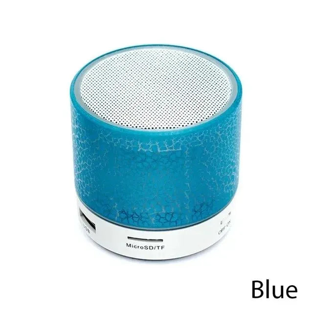 New Mini Portable Car Audio A9 Dazzling Crack LED Wireless Bluetooth Subwoofer Speaker TF Card