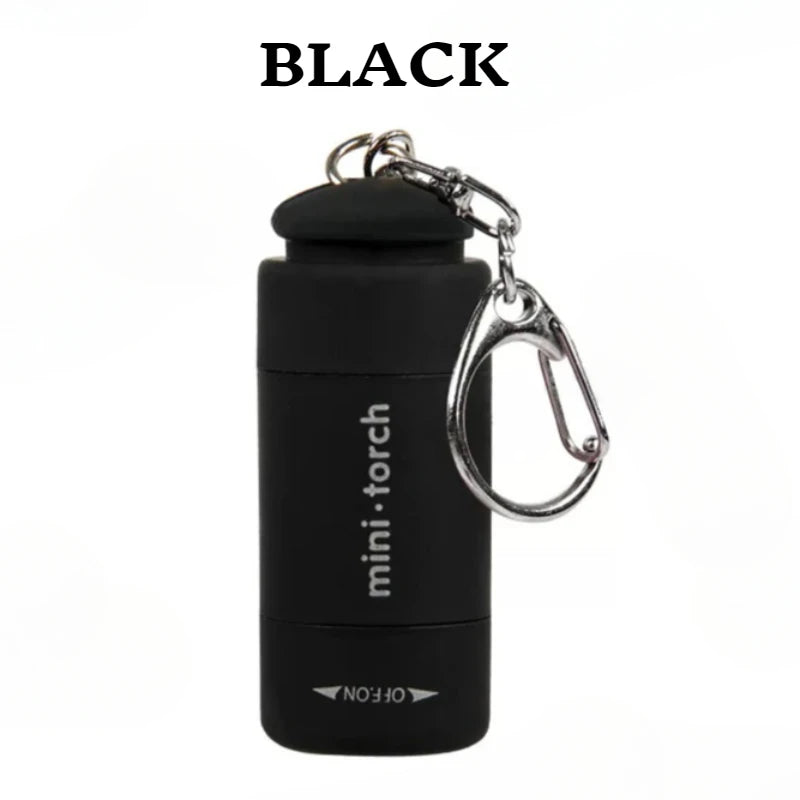 Outdoor Keychain Flashlight Rechargeable LED Mini Pocket Flashlight For Camping Hiking Emergencies