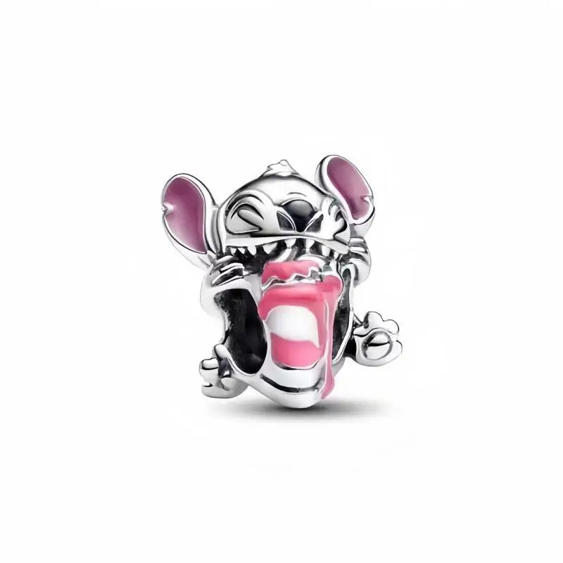 925 Sterling Silver Collection Minnie Safty chain Alice Stitch Charm Beads Suitable For Pandora Bracelets Jewelry Making