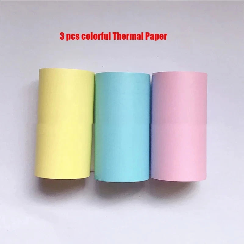 Printer Paper Thermal Paper 57mm Mini Photo Rolls 57*25MM White Color Gift DIY Sticker Label Receipt Bill Self-adhesive Paper