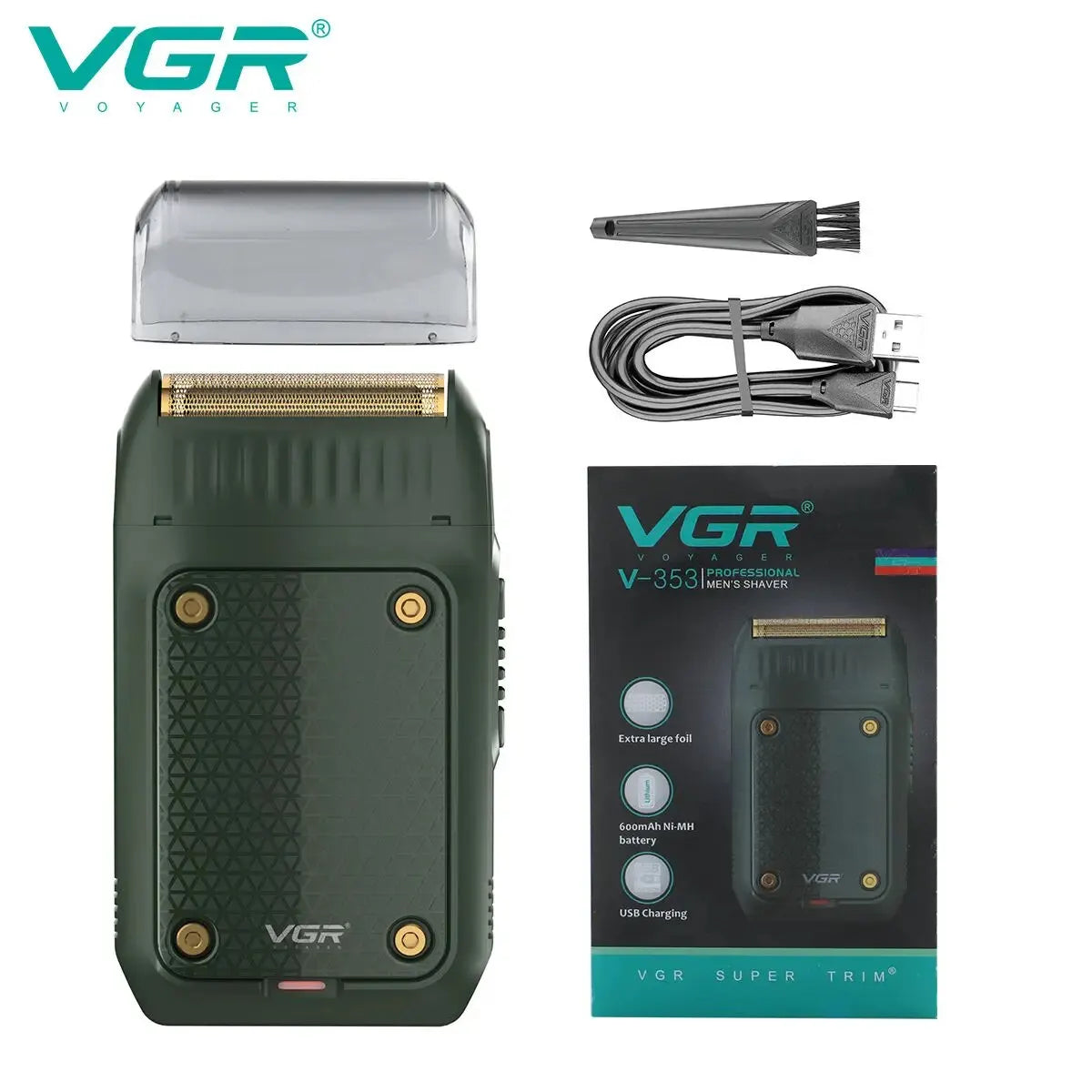 VGR V-353 Shaver Professional Razor Electric Shaving Machine Portable Beard Trimmer Rechargeable Razor Mini Shaver for Men