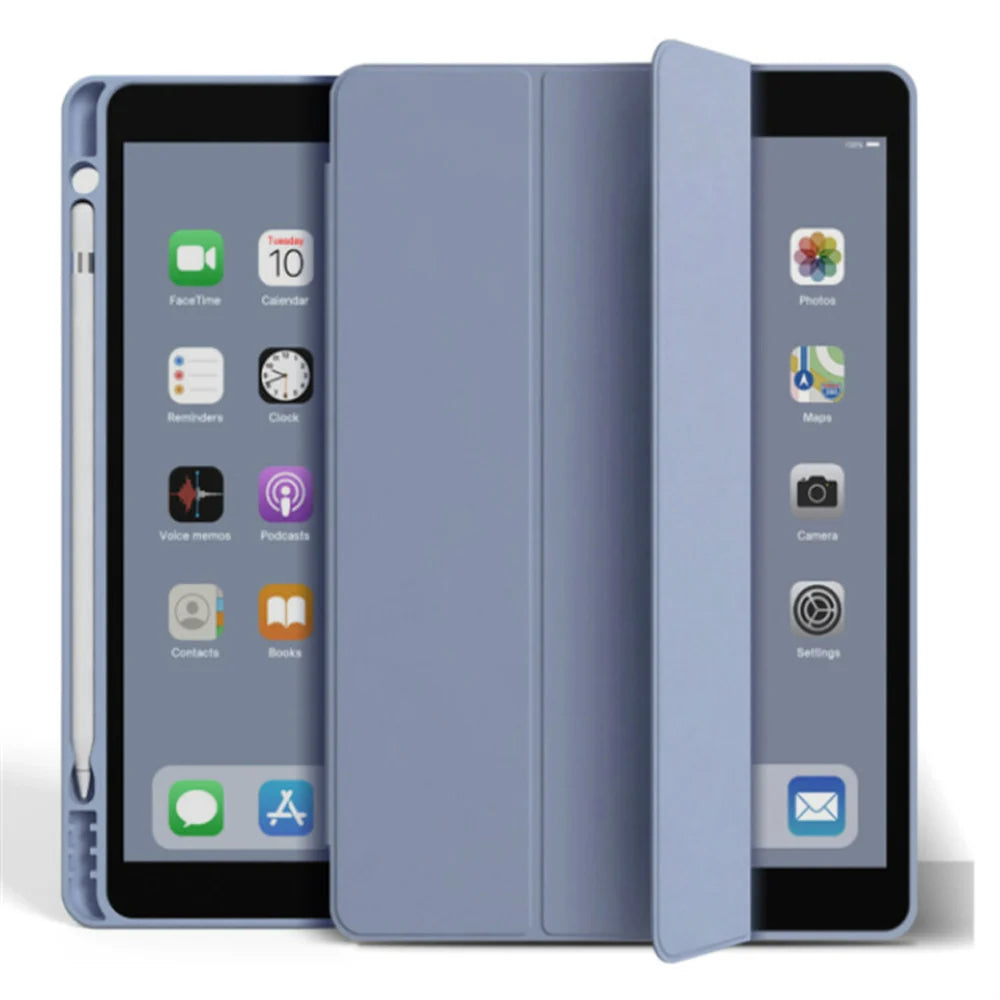 For iPad case PU Leather Tri-fold ebook Case For iPad mini/7/8/9- 7.9/8.3/9.7/10.2/10.9/11 inch Case Tablets Sleeve  Stand Cover