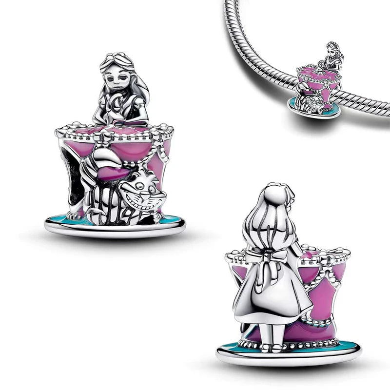 New 100% 925 Silver  Princess, Marvel Charm Beaded Women's Jewelry Suitable for PanDuoduo Bracelets DIY Exquisite Gifts