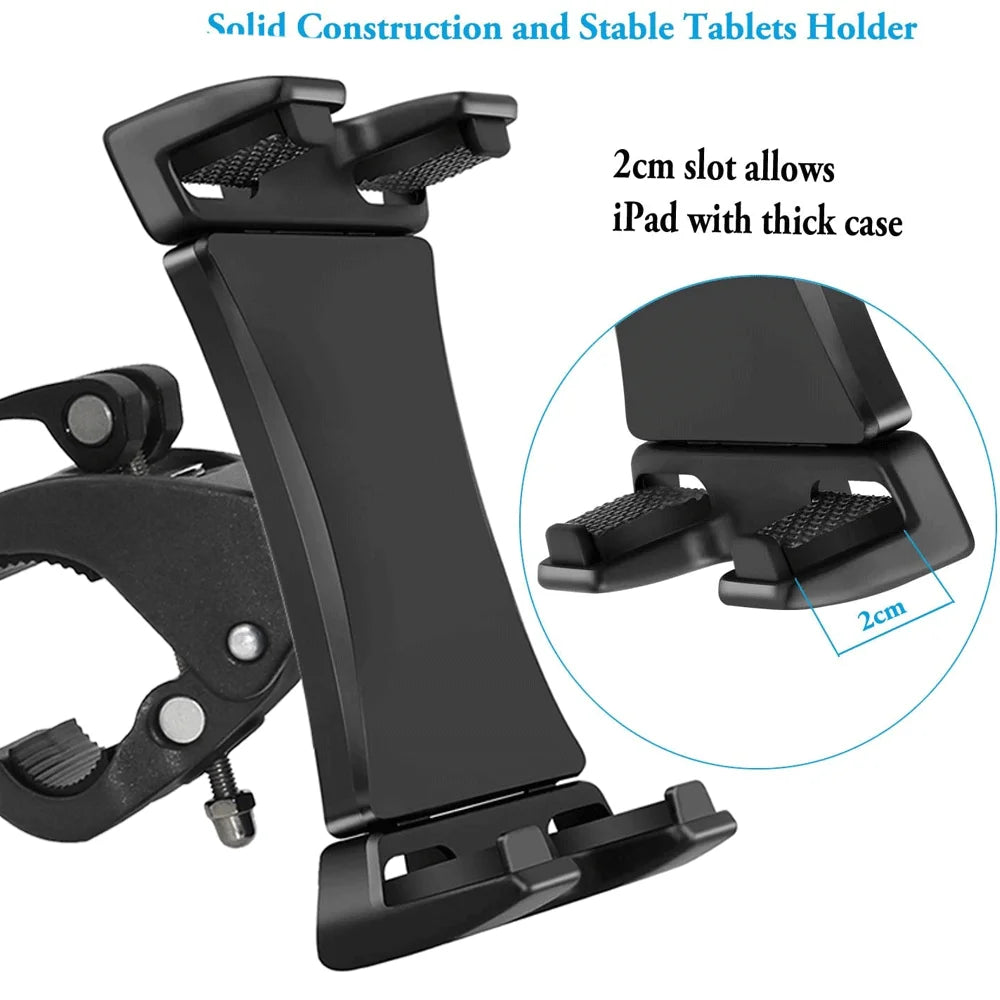 Mount Bracket Gym Treadmill Bike Handlebar Clip Stand Sports Adjustable tablet Holder Universal 4-13 inch for iPad 9.7 10.5 2018