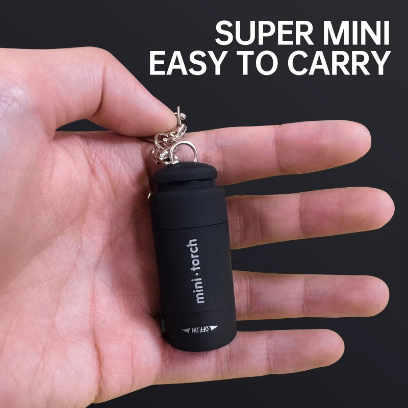 Outdoor Keychain Flashlight Rechargeable LED Mini Pocket Flashlight For Camping Hiking Emergencies