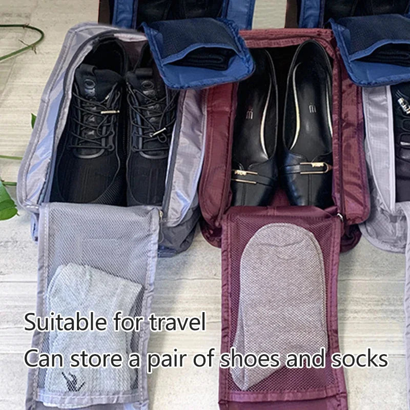 Portable Shoe Bags Travel Holds Multifunction Waterproof Folding Storage High Capacity Shoe Pouch Organizer