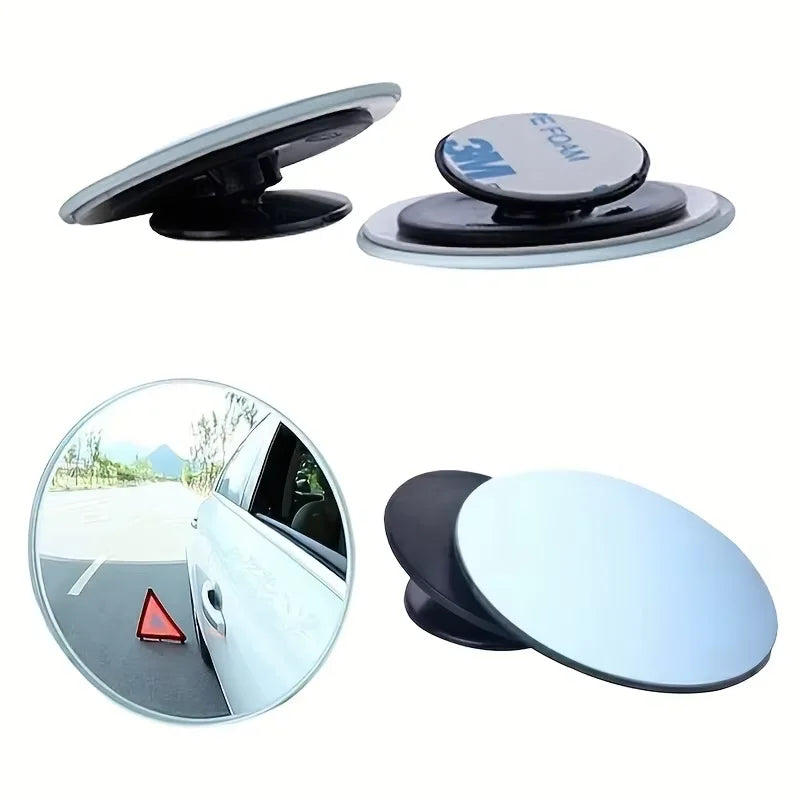 Adjustable Small Round Car Reverse Auxiliary Rearview Convex Mirror Car Blind Spot Rear View Mirror Wide Angle 360 Degree Mirror