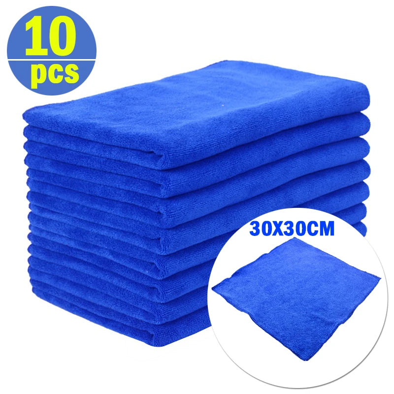 20Pcs Car Wash Microfiber Towels Auto Wash Drying Cloth Hemming Towel Car Care Cloth Detailing Polishing Towel Car Cleaning Tool