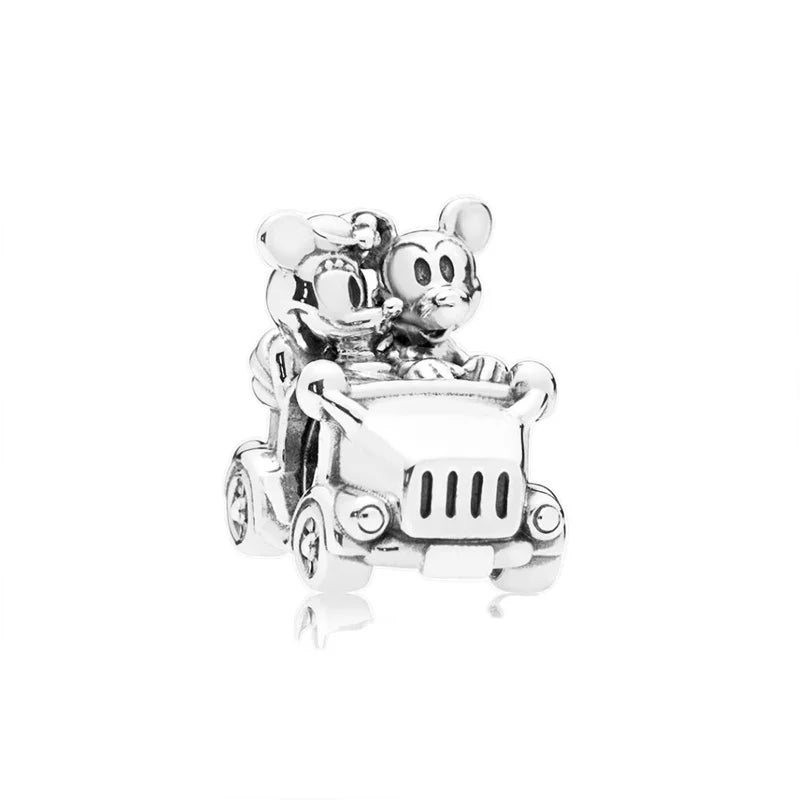 925 Sterling Silver Collection Minnie Safty chain Alice Stitch Charm Beads Suitable For Pandora Bracelets Jewelry Making