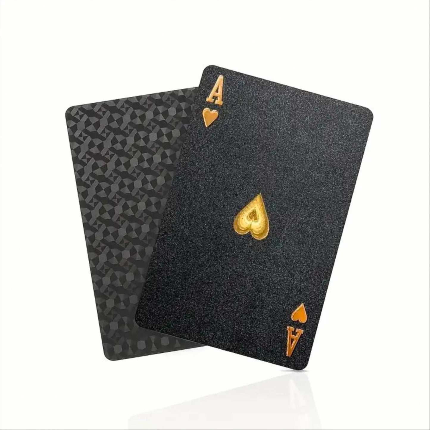 Black Golden Foil Poker Waterproof Plastic Playing Cards Matte  Table Games For Gift Collection