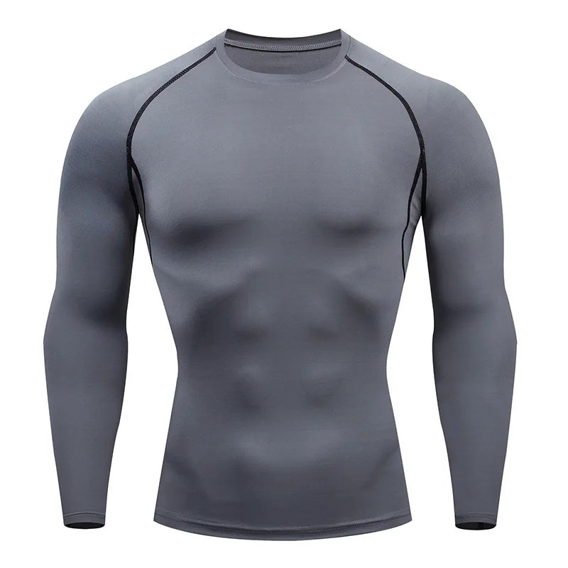 Dry Fit Men'S High Quality MMA Fitness Gym Sports T-Shirt Jogging Running Shirt Compression Breathable Rashguard Comprehensive