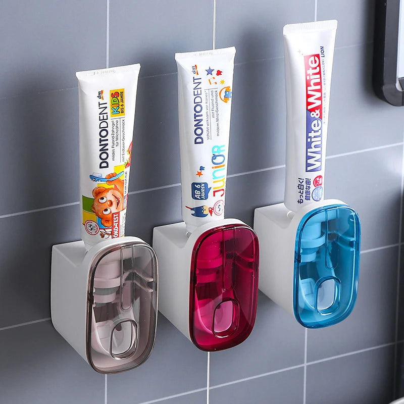 Non Punching And Squeezing Toothpaste Dispenser Fully SAutomatic Household Wall Mounted Toothpaste Dispenser Lazy God Tool Bat