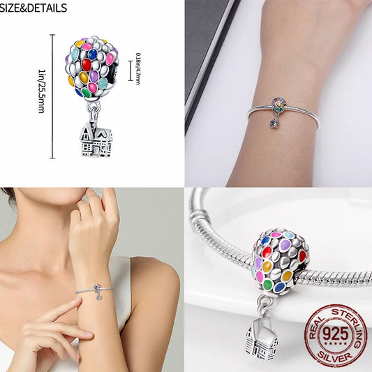 New 100% 925 Silver  Princess, Marvel Charm Beaded Women's Jewelry Suitable for PanDuoduo Bracelets DIY Exquisite Gifts