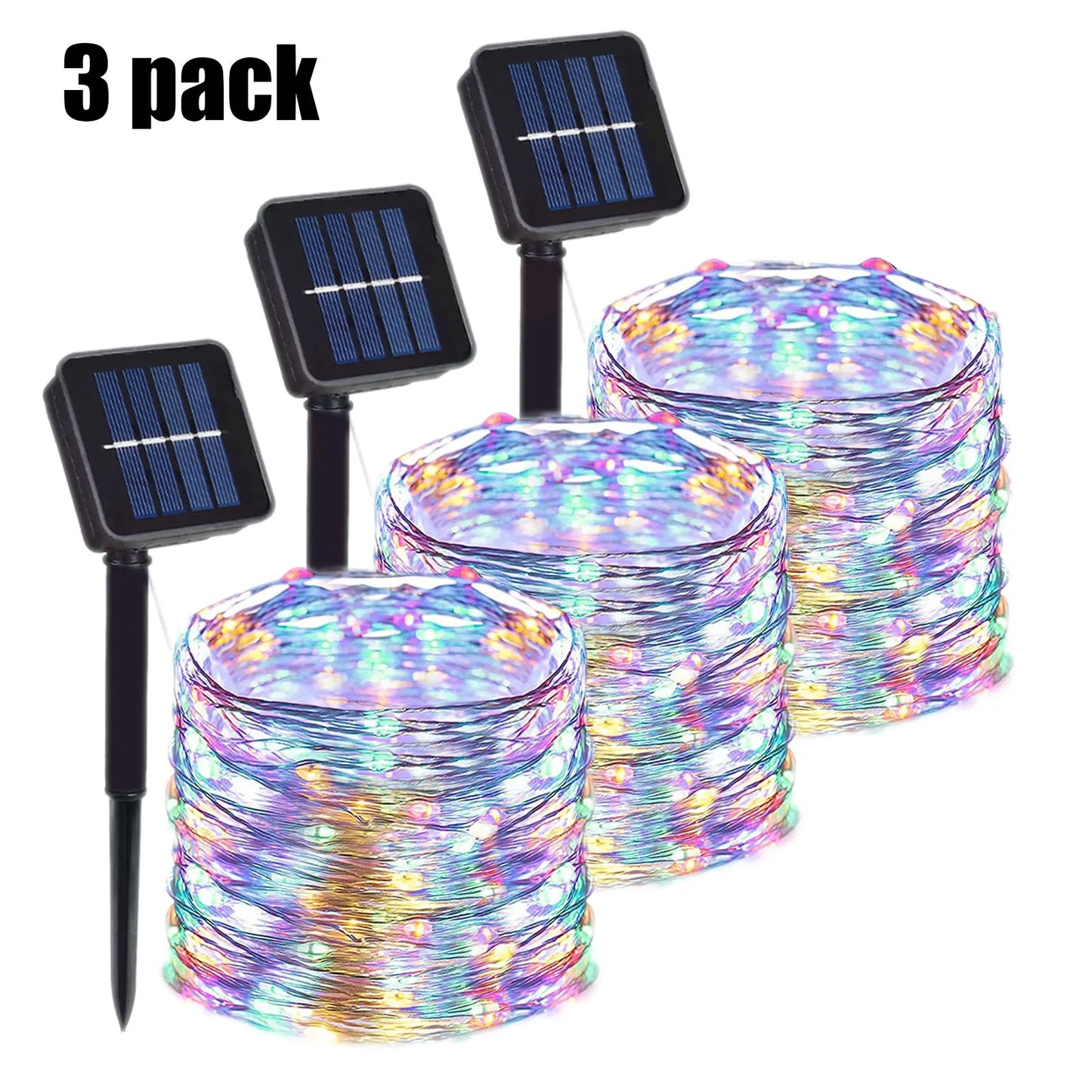 Outdoor Solar String Light 500/300/200/100/50 LED Fairy Garland 8 Mode Garden Yard Party Christmas Decoration Copper Wire Lamp