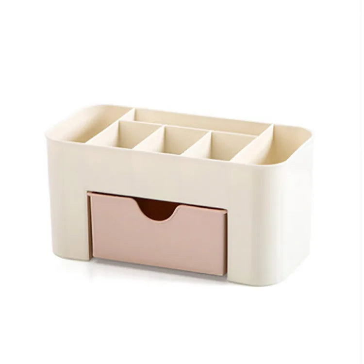 Makeup Organizer Storage Box With Drawer Cotton Swab Stick Storage Case Lipstick Organizer Brush Holder Makeup Acrylic Plastic