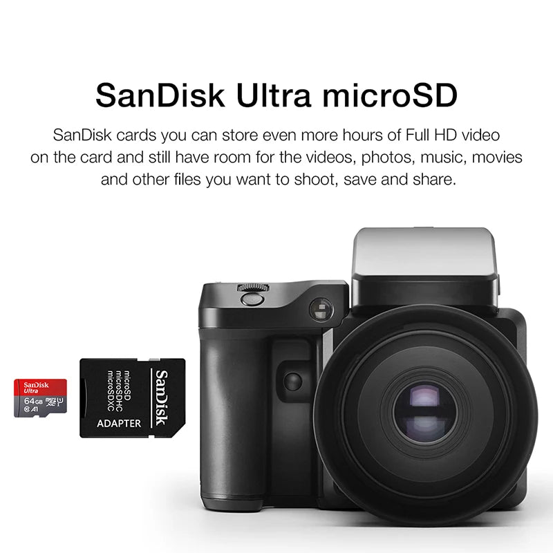 Sandisk Ultra A1 Micro SD Card 128GB Class 10 Flash TF Card 128GB Memory Card 128gb memoria disk for samrtphone + SD Adapter