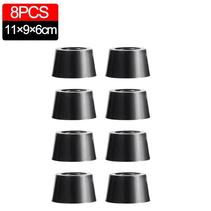 8/40pcs Anti Slip Furniture Foot Black Speaker Cabinet Bed Table Box Conical Rubber Shock Pad Floor Protector Furniture Parts