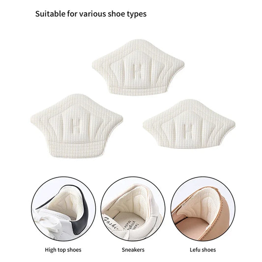 3pair/6pcs Insoles Patch Heel Pads for Sport Shoes Back Sticker Adjustable Size Antiwear Feet Pad Cushion Insert Insole