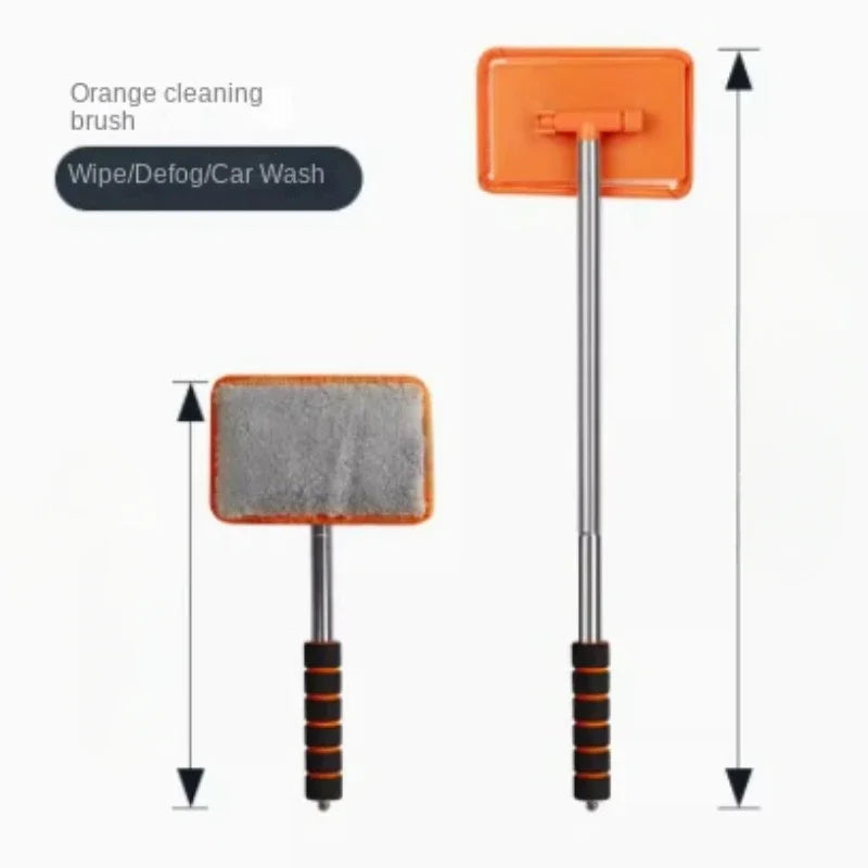 Car Cleaning Artifact Glass Car Wash Brush Front Windshield Cleaning Defogging Brush Dust Mirror Glass Wipe