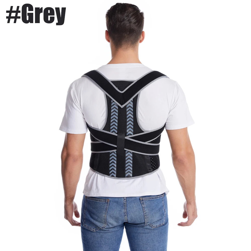 Lumbar Brace Spine Support Belt Adjustable Corset Correction Body Improve with Plate Straight Back Posture Corrector Shoulder