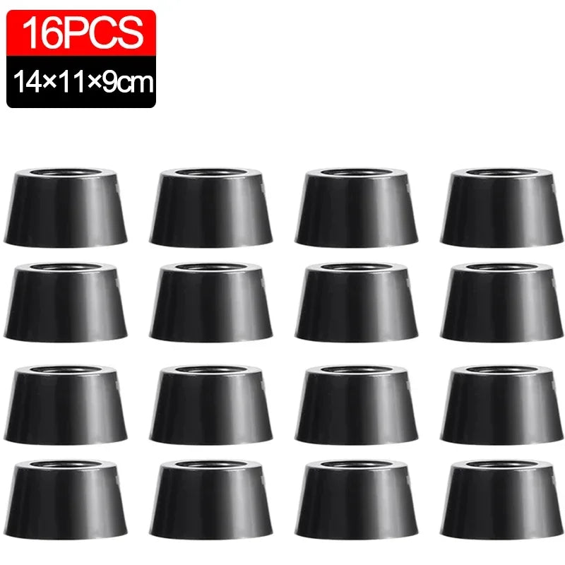 8/40pcs Anti Slip Furniture Foot Black Speaker Cabinet Bed Table Box Conical Rubber Shock Pad Floor Protector Furniture Parts