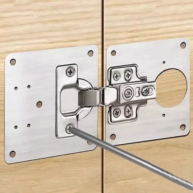 Kitchen Cabinet Hinge Repair Plate Stainless Steel Furniture Drawer Hinge Fixing Plate Table Cabinet Window Door Repair 1/2/4Pcs