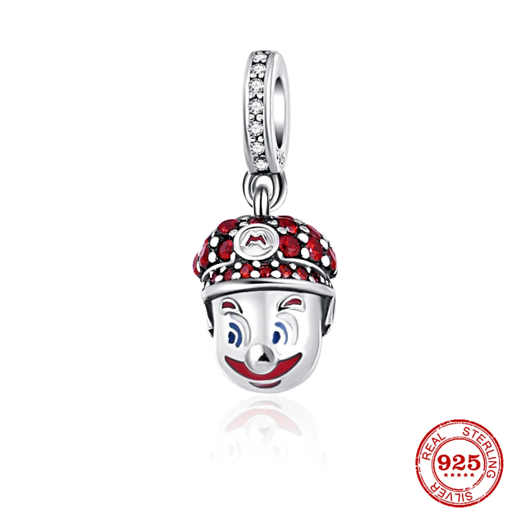 925 Sterling Silver Herocross 2024 Minnie Mickey Charm Beads Fit Original Pandora Bracelet DIY Jewelry Christmas Gift