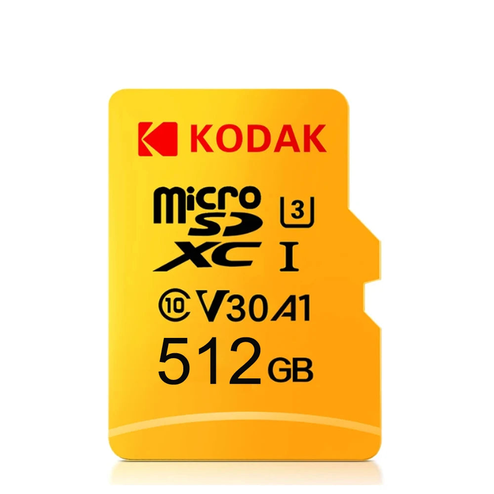 KODAK Micro SD 64GB 32GB Flash TF SD Card Class10 U3 V30 4K Memory Card 128GB 256GB For Phone Drone Camera