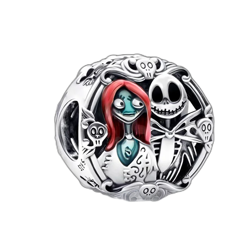 Disney 100th Princess Pumpkin Cart Mickey Minnie Dumbo Charm Stitch Beads Fit Original Pandora Bracelets DIY Jewelry Gifts Toy