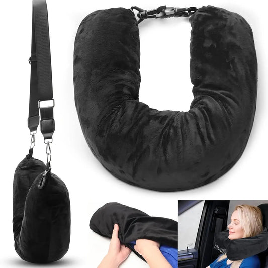 Travel Pillow Can Store  Fillable Clothes Outdoor Pillow Comfortable Portable Travel Storage Bag Cervical Pillow Airplane Neck P