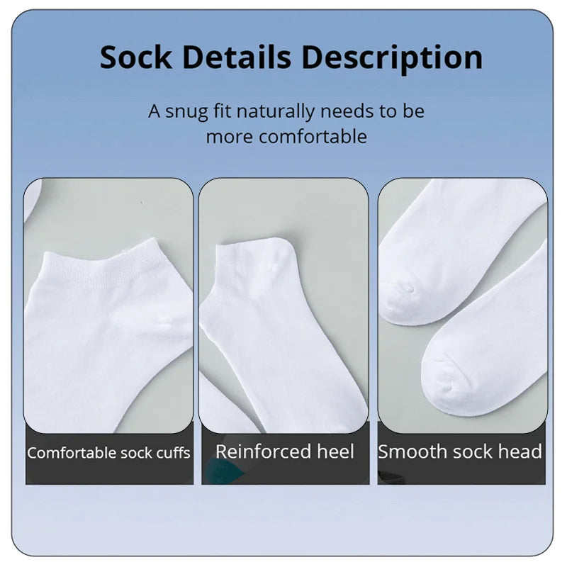 5/10/20/30 Pairs Women/Men Boat Socks Invisible Low Cut Silicone Summer No-show Ankle Socks Solid Color Casual Breathable