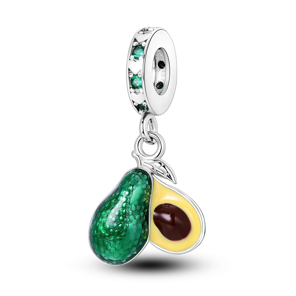 Silver Plated Chameleon Avocado Moon Spinning Eye Charms Fit Original Pandora Charm Beads Pendent Dangle Bracelet Woman Jewelry